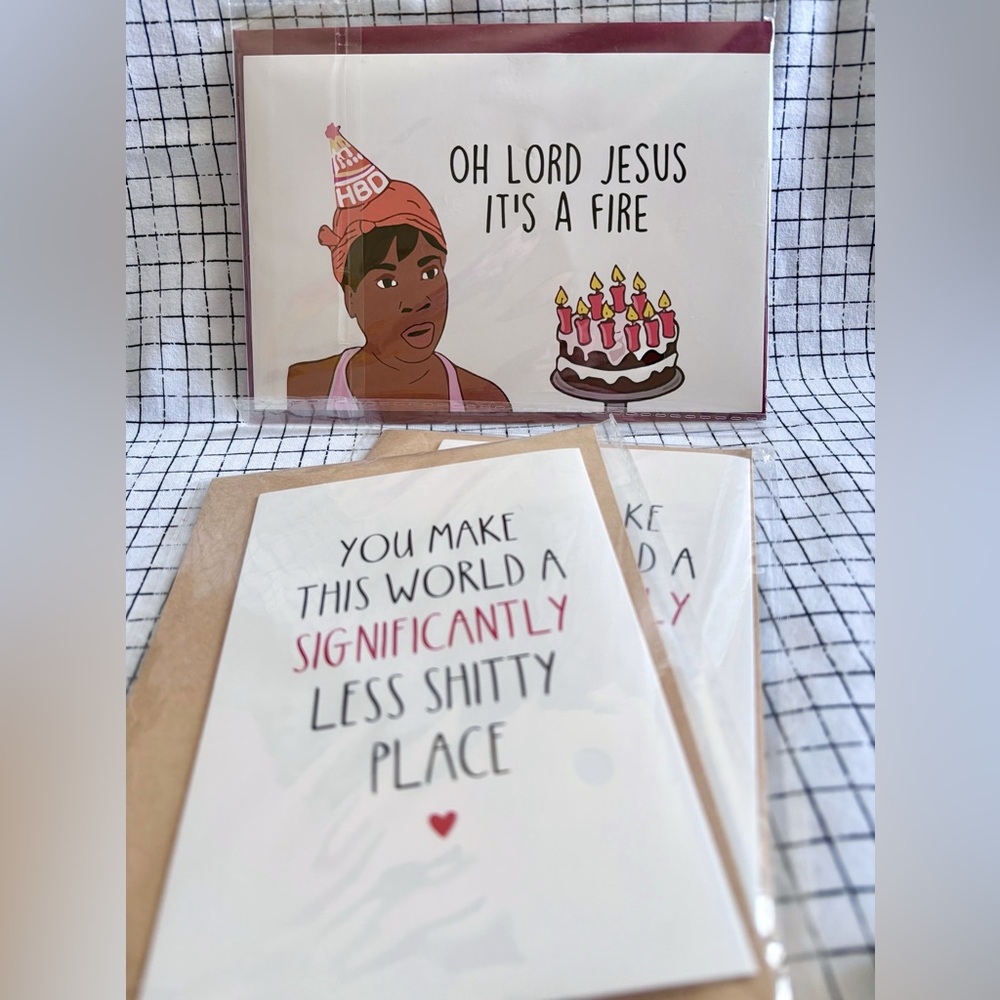 Funny Greeting Cards Lot of 3 - Birthday + Thank You / Appreciation NEW